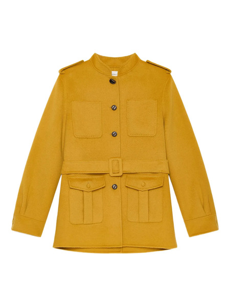  Maliparmi Belted Patch-pocket Military Coat - Yellow 