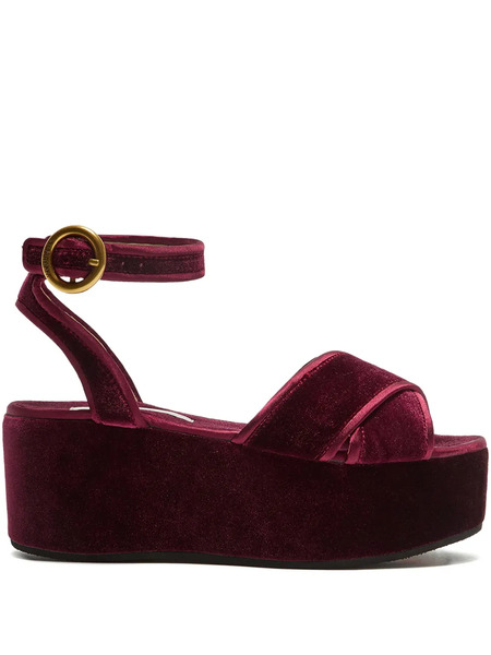  Maliparmi Buckle Platform Sandals - Red 