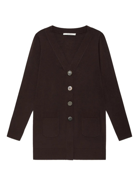  Maliparmi Button Patch-pocket Cardigan - Brown 