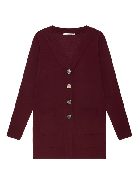  Maliparmi Button Patch Pocket Cardigan - Red 