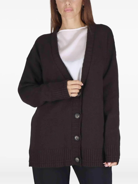  Maliparmi Button V-neck Cardigan - Brown 