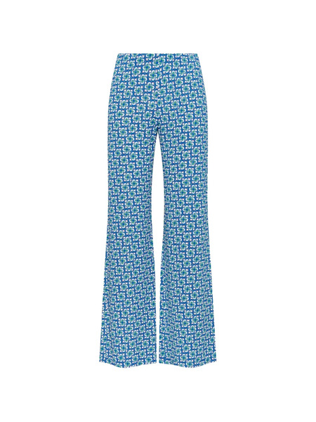  Maliparmi Flared Patterned Trousers - Blue 