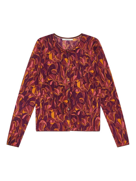 Maliparmi Floral Button Cardigan - Red 
