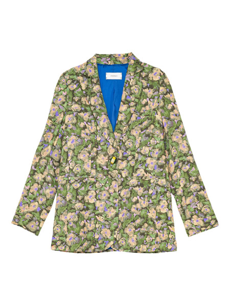  Maliparmi Floral-print Single-breasted Blazer - Green 