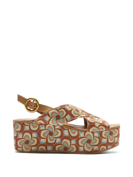  Maliparmi Floral Sandals - Brown 