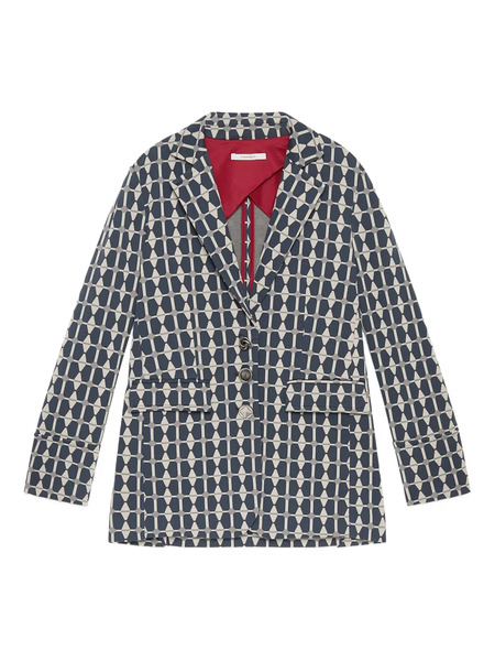  Maliparmi Geometric-pattern Blazer - Blue 