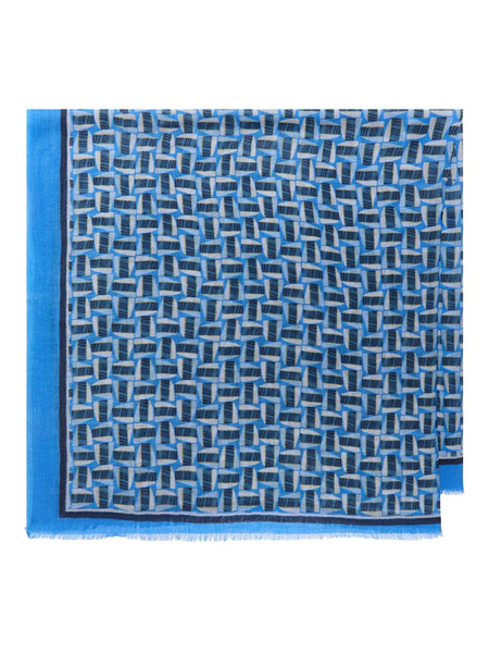  Maliparmi Geometric-pattern Scarf - Blue 