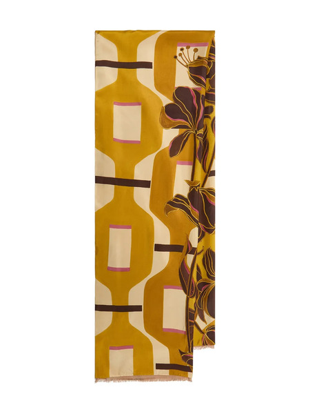  Maliparmi Geometric-pattern Scarf - Brown 