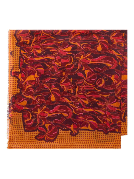  Maliparmi Geometric-pattern Scarf - Orange 