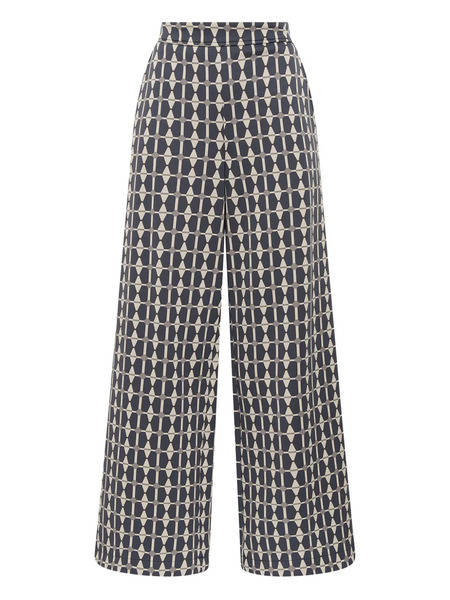  Maliparmi Geometric-pattern Trousers - Grey 
