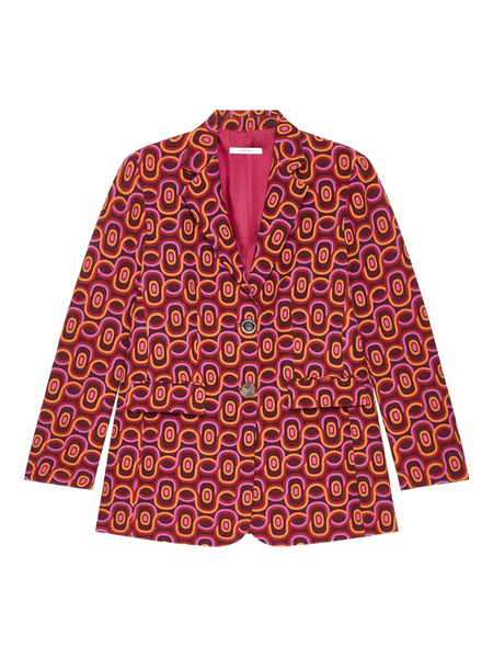  Maliparmi Geometric-print Single-breasted Blazer - Red 