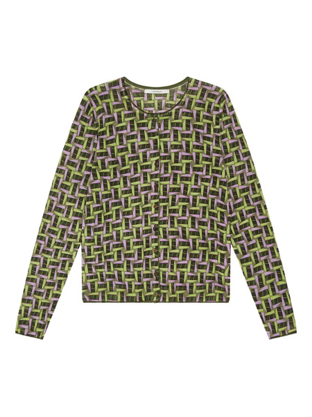  Maliparmi Patterned Cardigan - Green 