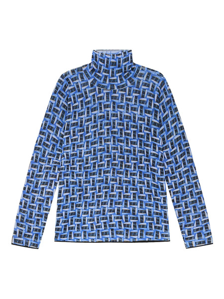  Maliparmi Patterned Roll-neck Sweater - Blue 
