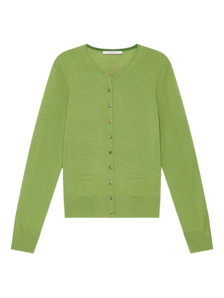  Maliparmi Round-neck Buttoned Cardigan - Green 