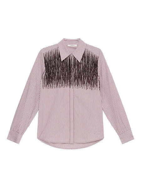  Maliparmi Striped Sequin-embellished Shirt - Red 