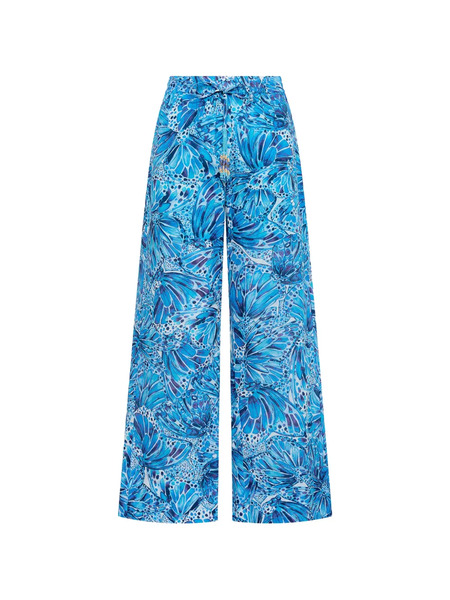  Maliparmi Sweet Butterfly Elasticated Drawstring Trousers - Blue 