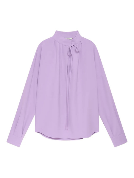  Maliparmi Tie-neck Pleated Blouse - Pink 