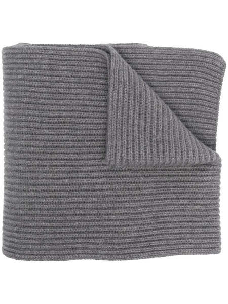  Malo Ribbed Cashmere Scarf - Grey 