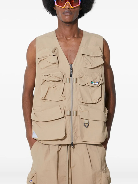  Manastash Multi-pocket Mesh-panel Vest - Neutrals 