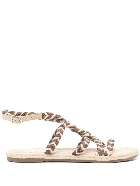  Manebi Braided-straps Espadrilles - Brown 