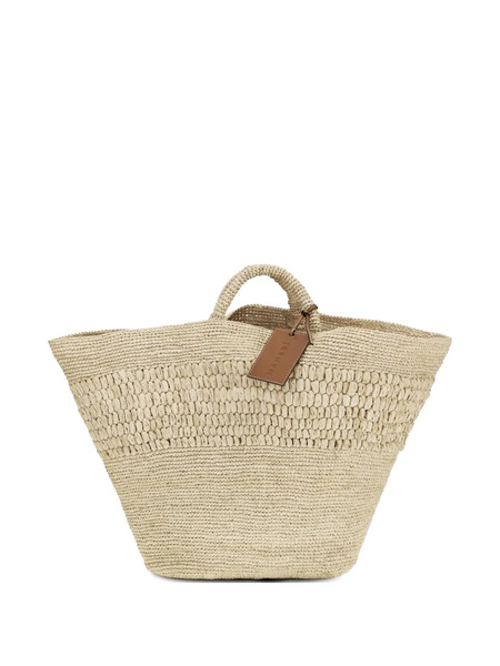  Manebi Fiji Raffia Beach Bag - Neutrals 