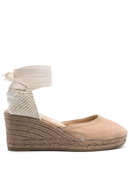  Manebi Hamptons 75mm Wedge Espadrilles - Neutrals 