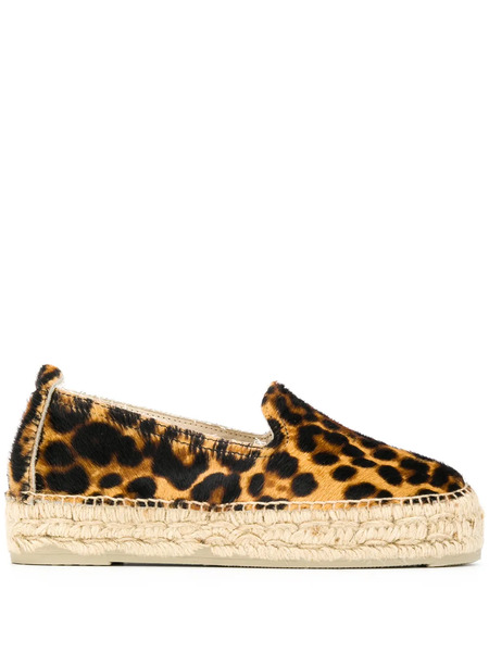  Manebi Leopard Pattern Espadrilles - Brown 