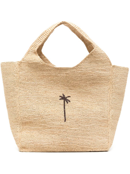  Manebi Maxi Raffia Tote Bag - Neutrals 