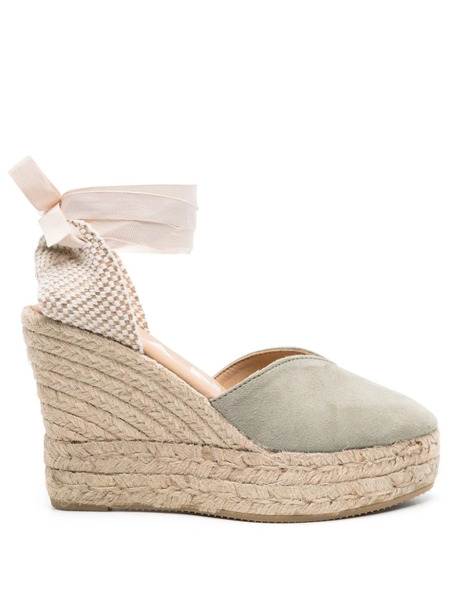  Manebi 110mm Suede Espadrilles - Green 