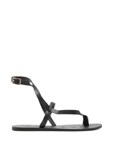  Manebi Strap Flat Sandals - Black 