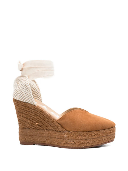  Manebi Tie-detail Almond-toe Espadrilles - Brown 