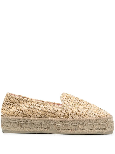  Manebi Woven Raffia Espadrilles - Neutrals 