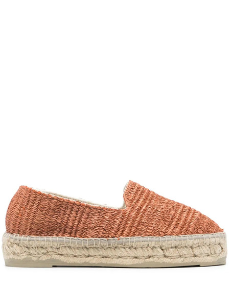  Manebi Yucatán Raffia Espadrilles - Orange 
