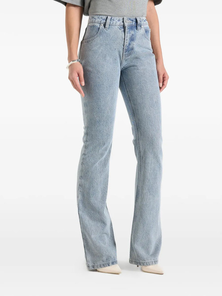  Manière De Voir Abbie Flared Contrast-stitch Jeans - Blue 