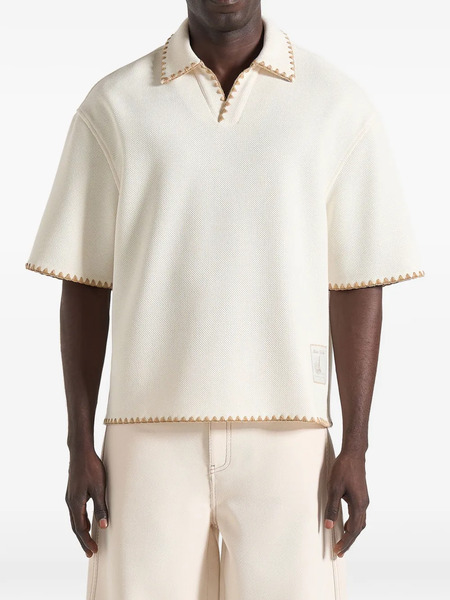  Manière De Voir Lenny Whipstitch T-shirt - Neutrals 