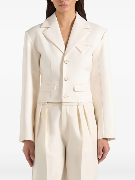  Manière De Voir Prisca Cropped Blazer - Neutrals 