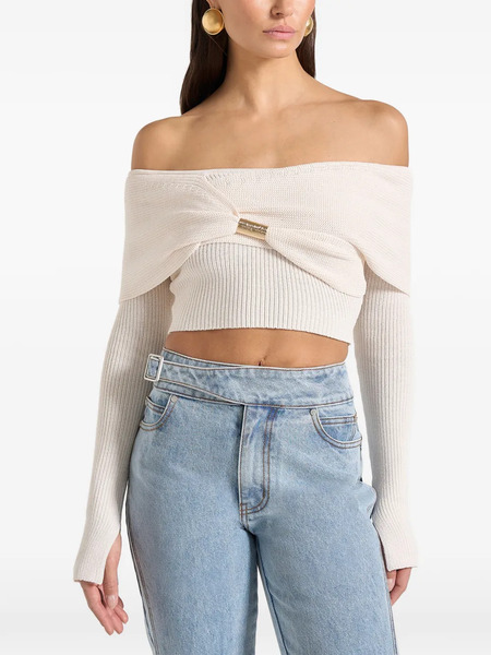  Manière De Voir Shana Asymmetric Overlay Top - Neutrals 