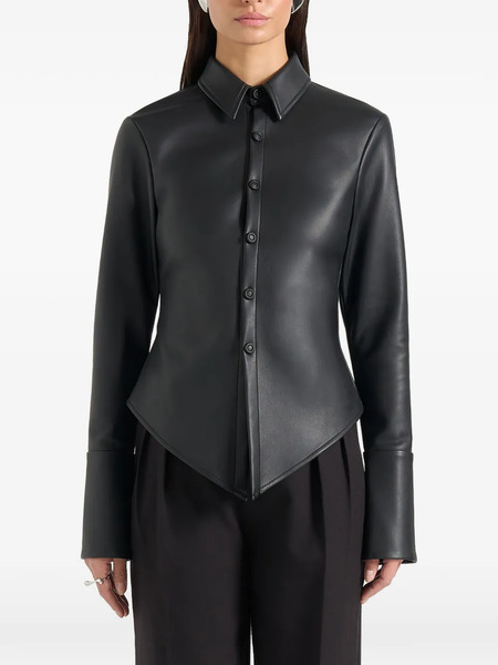  Manière De Voir Sonia Darted-seams Angular Shirt - Black 