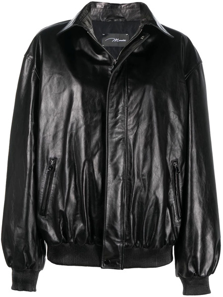  Manokhi Biker Bomber Jacket - Black 