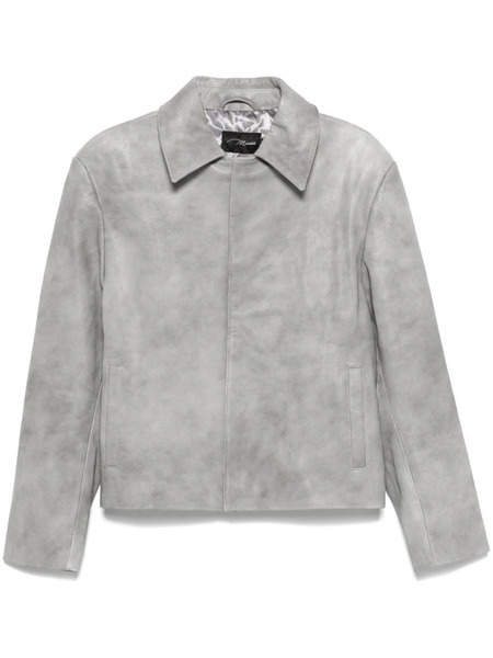  Manokhi Leather Jacket - Grey 