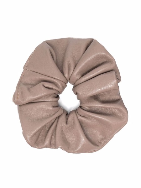 Manokhi Leather Scrunchie Hairband - Neutrals 