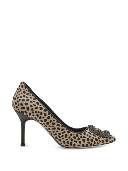  Manolo Blahnik Hangisi Leopard-print Pumps - Brown 