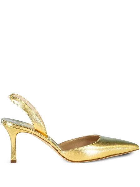  Manolo Blahnik 70mm Carolyne Pumps - Gold 