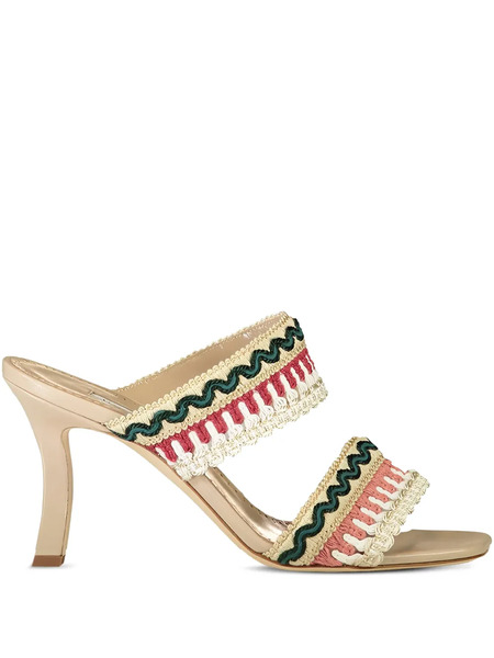  Manolo Blahnik 90mm Mabeco Mule - Neutrals 