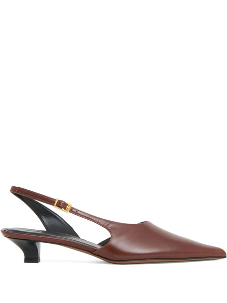  Mansur Gavriel Anna Slingback Heeled Pumps - Red 
