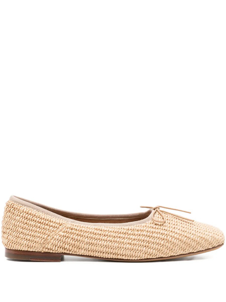  Mansur Gavriel Raffia Ballet Flats - Neutrals 