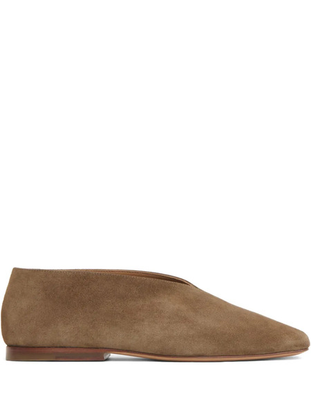  Mansur Gavriel Square Soft V Ballet Flats - Brown 