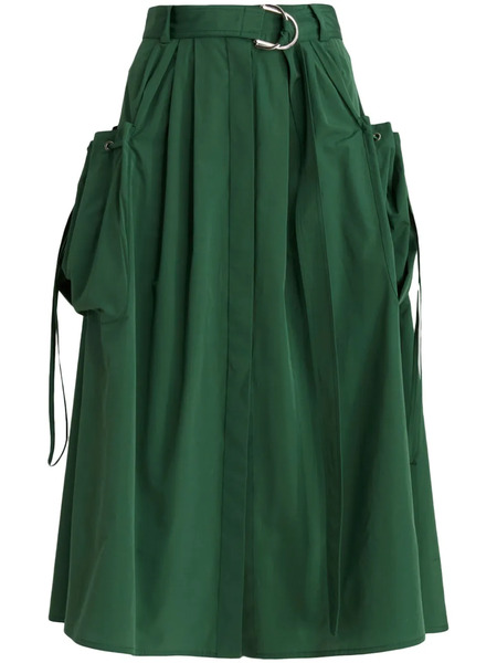 Mantu A-line Midi Skirt - Green 