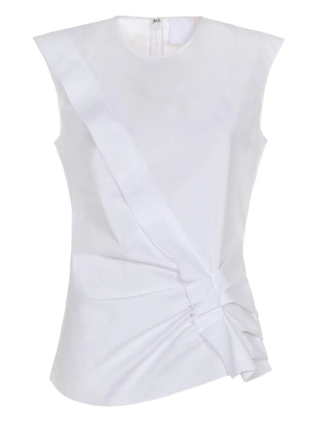  Mantu Gathered Ruffled Top - White 