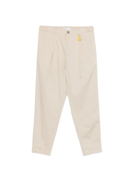  Manuel Ritz Belt-loop Pleated Trousers - Neutrals 